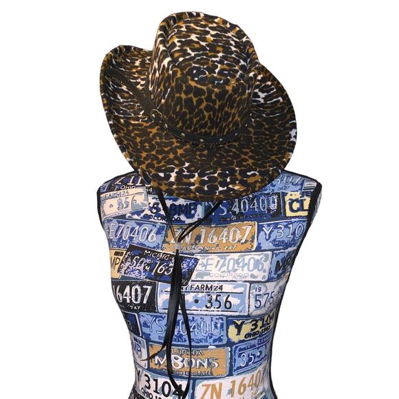 Western Express, Inc. Cowgirl Cheetah Leopard Animal Print Hat 6 7/8 - Picture 2 of 12